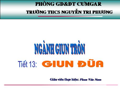 Bài 13. Giun đũa