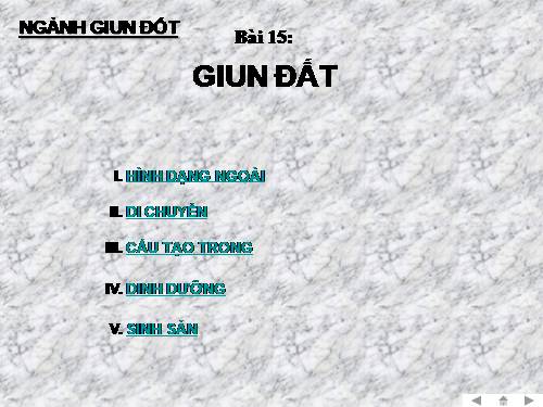 Bài 15. Giun đất