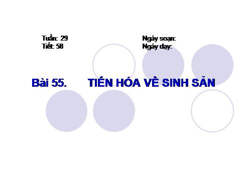 Bài 55. Tiến hoá về sinh sản