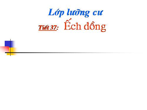 Bài 35. Ếch đồng