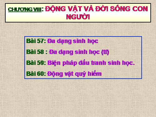 Bài 57. Đa dạng sinh học