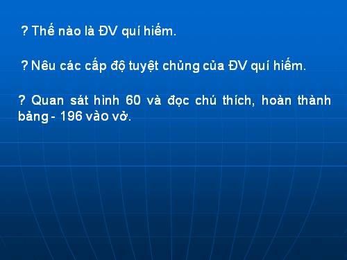 Bài 60. Động vật quý hiếm