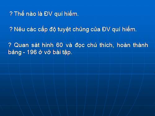 Bài 60. Động vật quý hiếm