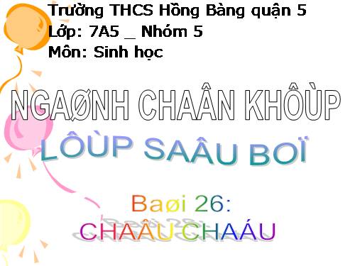 Bài 26. Châu chấu