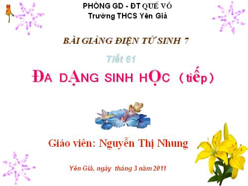 Bài 58. Đa dạng sinh học (tiếp theo)