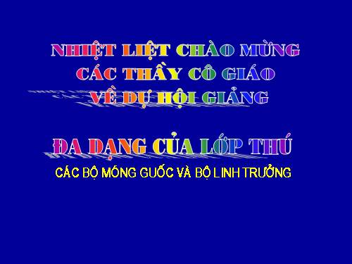 Bài 51. Đa dạng của lớp Thú: Các bộ Móng guốc và bộ Linh trưởng