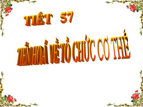 Bài 54. Tiến hoá về tổ chức cơ thể