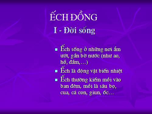 Bài 35. Ếch đồng