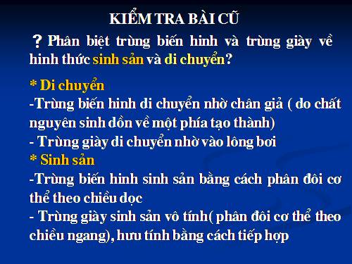 Bài 6. Trùng kiết lị và trùng sốt rét
