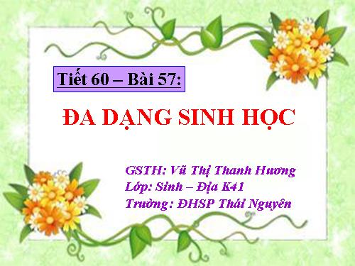Bài 57. Đa dạng sinh học