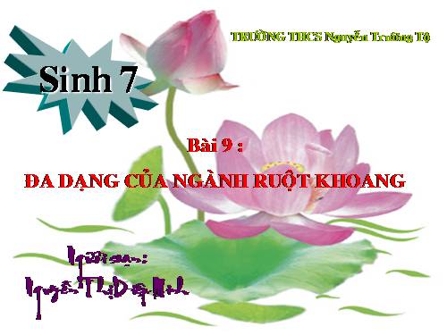Bài 9. Đa dạng của ngành Ruột khoang