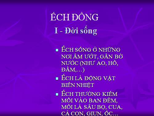 Bài 35. Ếch đồng