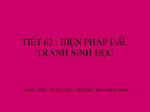 Bài 59. Biện pháp đấu tranh sinh học