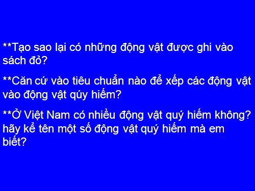 Bài 60. Động vật quý hiếm