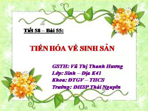 Bài 55. Tiến hoá về sinh sản