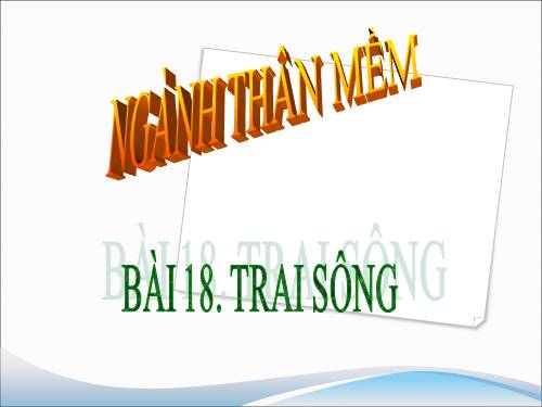 Bài 18. Trai sông