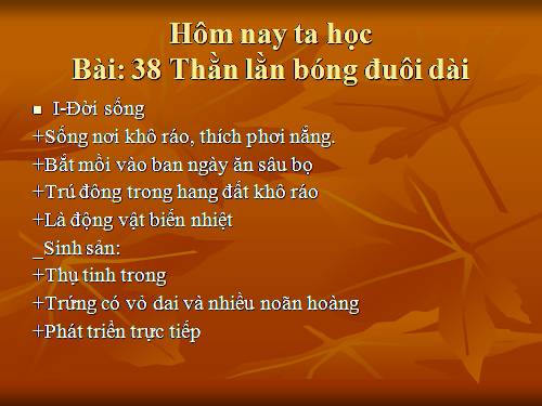 Bài 38. Thằn lằn bóng đuôi dài