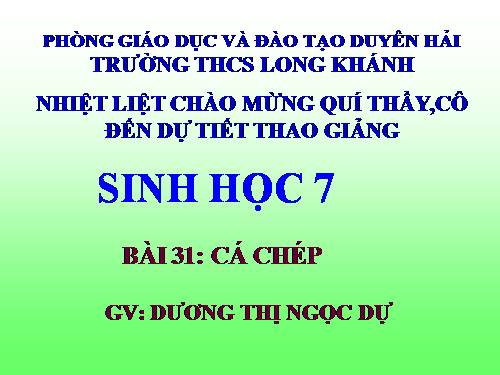 Bài 31. Cá chép