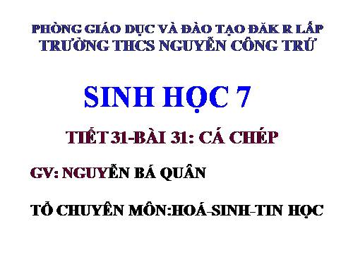Bài 31. Cá chép