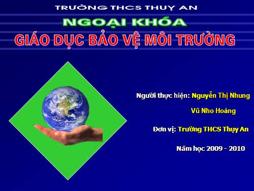 Ngoại khóa Bảo vệ môi trường
