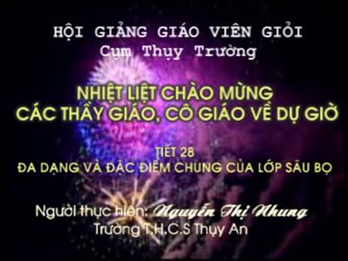 Bài 27. Đa dạng và đặc điểm chung của lớp Sâu bọ