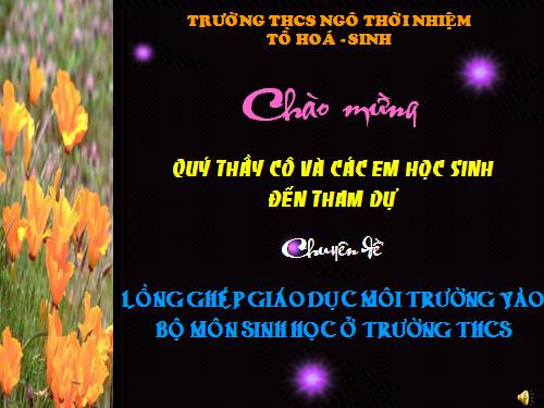 Chuyên đề: Lồng ghép GDMT trong dạy học sinh học ở trường THCS