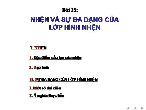 Bài 25. Nhện và sự đa dạng của lớp Hình nhện