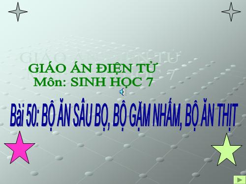 Bài 50. Đa dạng của lớp Thú: Bộ Ăn sâu bọ, bộ Gặm nhấm, bộ Ăn thịt