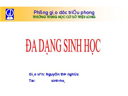 Bài 57. Đa dạng sinh học
