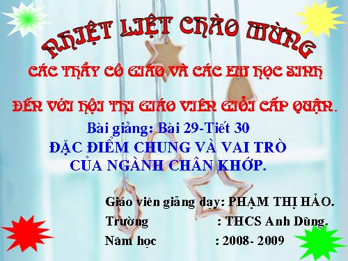 Bài 29. Đặc điểm chung và vai trò của ngành Chân khớp