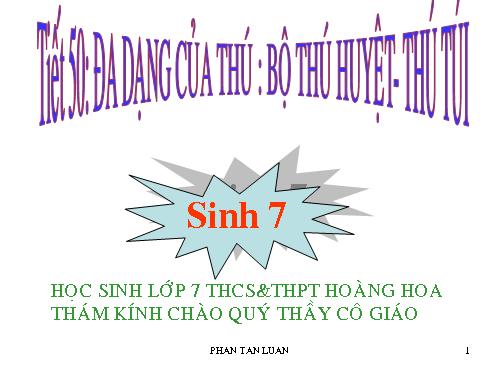 Bài 48. Đa dạng của lớp Thú: Bộ Thú huyệt, bộ Thú túi