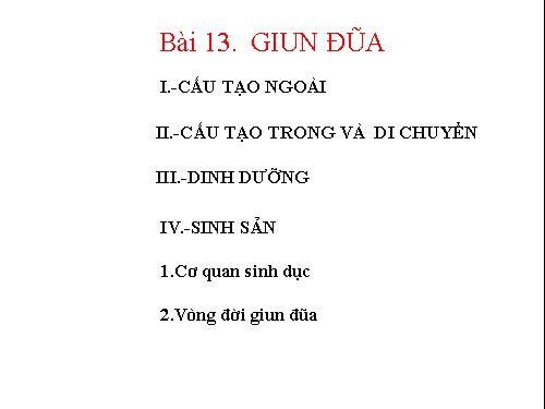 Bài 13. Giun đũa