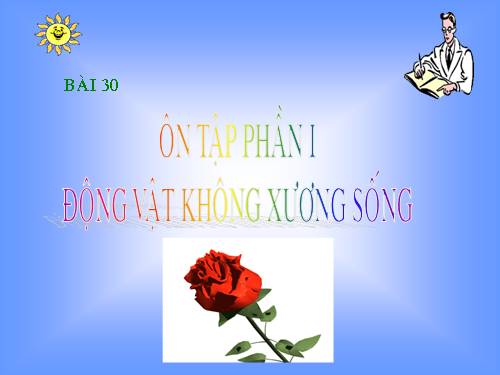 Bài 30. Ôn tập phần I - Động vật không xương sống