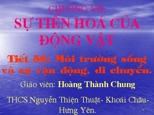 Bài 53. Môi trường sống và sự vận động, di chuyển