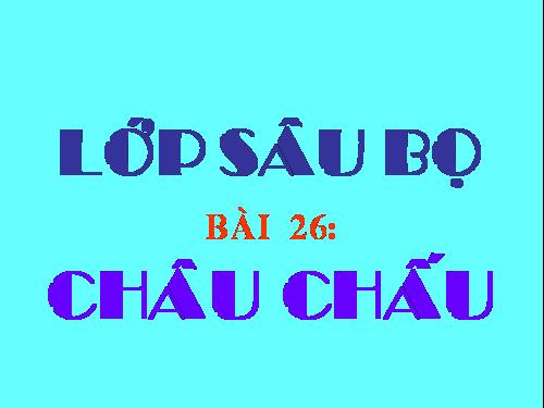 Bài 26. Châu chấu