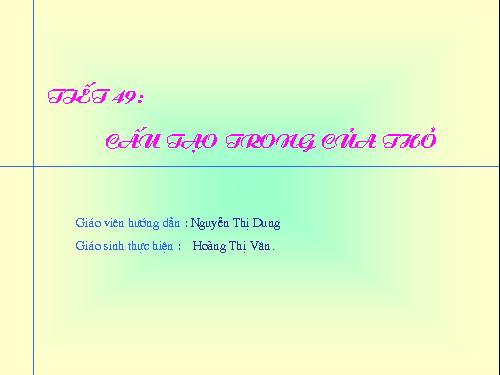 Bài 47. Cấu tạo trong của thỏ