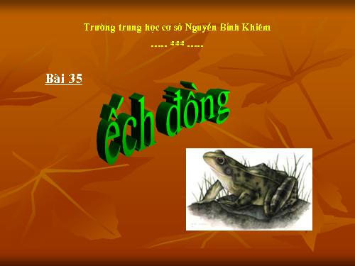Bài 35. Ếch đồng