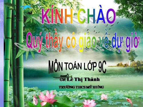 Chương IV. §7. Phương trình quy về phương trình bậc hai