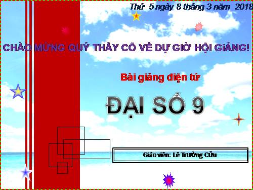 Chương IV. §3. Phương trình bậc hai một ẩn