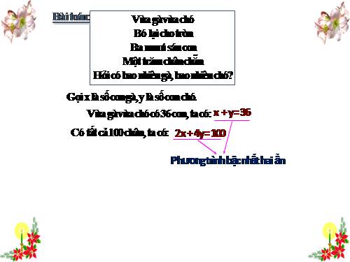 Chương III. §1. Phương trình bậc nhất hai ẩn