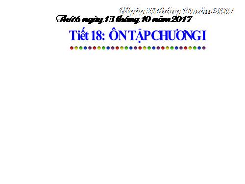 Ôn tập Chương I. Căn bậc hai. Căn bậc ba
