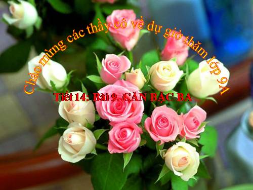 Chương I. §9. Căn bậc ba