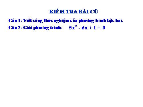 Chương IV. §5. Công thức nghiệm thu gọn