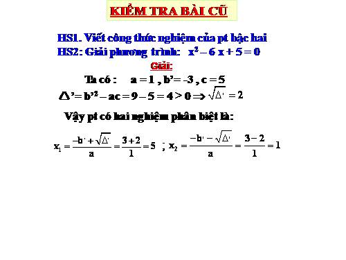 Chương IV. §6. Hệ thức Vi-ét và ứng dụng