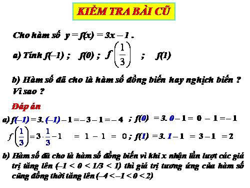 luyện tập bài hàm số tiết 20 đại số 9