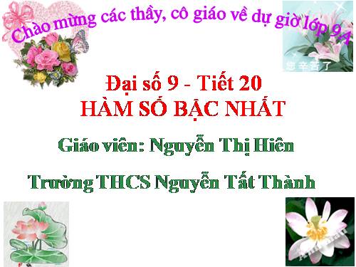 Chương II. §2. Hàm số bậc nhất