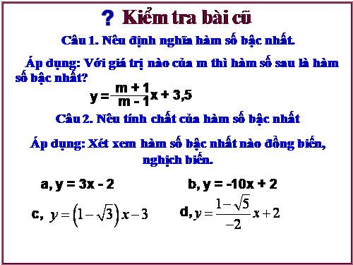 Các bài Luyện tập