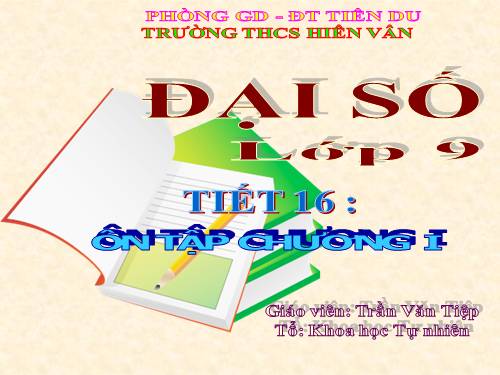 Ôn tập Chương I. Căn bậc hai. Căn bậc ba