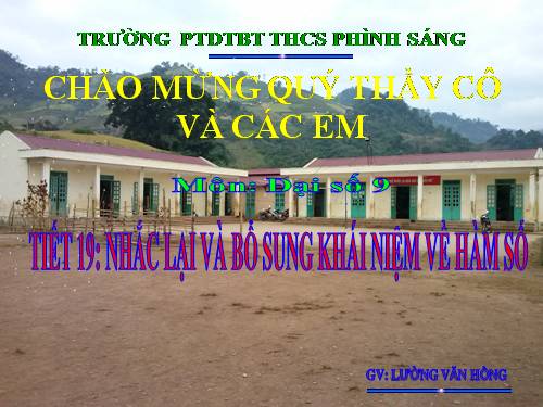 Chương II. §1. Nhắc lại và bổ sung các khái niệm về hàm số