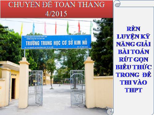 Chuyên đề ôn tập toán 9